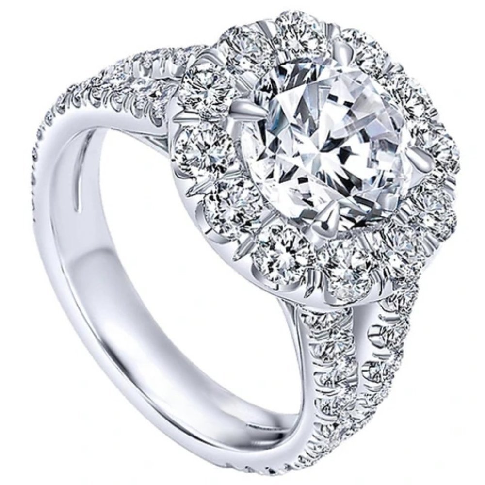 🎁Engagement Double Layer Round CZ Bridal Wedding Ring for Women, UNVN12291
